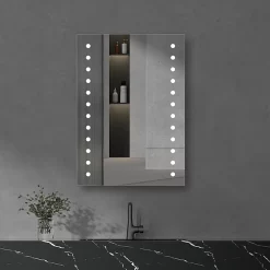 Klyn Bathroom Brooklyn Dot 500 X 700mm Battery Operated Illuminated LED Mirror -Vanity Unit Bathroom Suites gs015x7bt