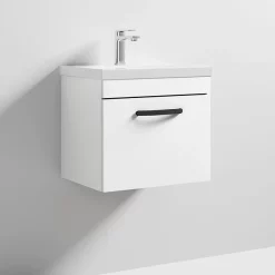 Klyn Bathroom 1 X Brooklyn Matt Black Additional Bar Handle - L210mm (196mm Centres) -Vanity Unit Bathroom Suites h190 d2
