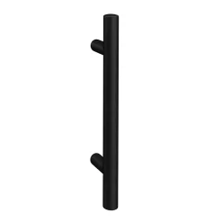 Victorian Plumbing 1 X Round 'T' Bar Matt Black Additional Handle - L155mm (96mm Centres)