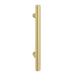 Victorian Plumbing 1 X Round 'T' Bar Brushed Brass Additional Handle - L155mm (96mm Centres)