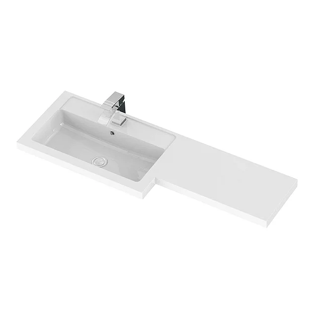 Hudson Reed 1205 X 360/260mm L-Shaped Full Depth Basin 4 Hudson Reed 1205 X 360/260mm L-Shaped Full Depth Basin - Image 2