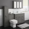 Keswick Grey 1400mm Traditional Floorstanding Tall Storage Unit -Vanity Unit Bathroom Suites kesgrytb d3