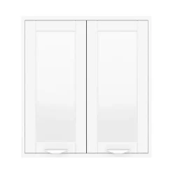Keswick White 600mm Traditional Wall Hung 2 Door Mirror Cabinet -Vanity Unit Bathroom Suites keswht2dm d2
