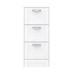 Keswick White 350mm Traditional 3 Drawer Storage Unit -Vanity Unit Bathroom Suites keswht3d d1