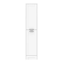 Keswick White 1400mm Traditional Floorstanding Tall Storage Unit -Vanity Unit Bathroom Suites keswhttb d2