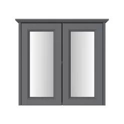Heritage Bathroom Heritage Caversham Double Door Mirror Wall Cabinet - Graphite