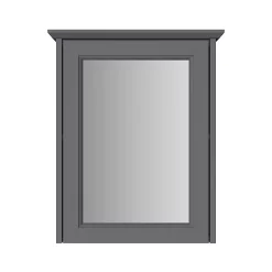 Heritage Bathroom Heritage Caversham Single Door Mirror Wall Cabinet - Graphite