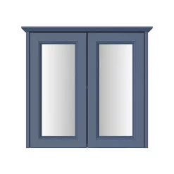 Heritage Bathroom Heritage Caversham Double Door Mirror Wall Cabinet - Maritime Blue