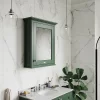 Old London 600mm Mirror Cabinet - Hunter Green -Vanity Unit Bathroom Suites lon814 d1