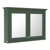 Old London 1050mm Mirror Cabinet - Hunter Green -Vanity Unit Bathroom Suites lon817 l
