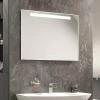Hudson Reed Vizor 800mm LED Touch Sensor Mirror With Demister Pad -Vanity Unit Bathroom Suites lq087 d1