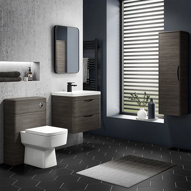 Monza Bathroom Monza Grey Avola 350mm Wide Tall Wall Hung Unit (Depth 250mm) 3 Monza Bathroom Monza Grey Avola 350mm Wide Tall Wall Hung Unit (Depth 250mm)