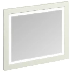 Urlington Bathroom Burlington Framed 90 Mirror With LED Illumination - Sand