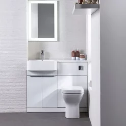Tavistock Match 1000mm Furniture Run - Gloss White - Left Or Right Hand Option 9 Tavistock Match 1000mm Furniture Run - Gloss White - Left Or Right Hand Option -Vanity Unit Bathroom Suites ma1blmatlw d1
