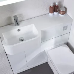 Tavistock Match 1000mm Furniture Run - Gloss White - Left Or Right Hand Option 11 Tavistock Match 1000mm Furniture Run - Gloss White - Left Or Right Hand Option -Vanity Unit Bathroom Suites ma1blmatlw d3