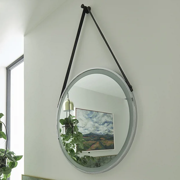 Heritage Bathroom Heritage Amberley Chrome 590mm Illuminated Circular Mirror With Demister Pad 3 Heritage Bathroom Heritage Amberley Chrome 590mm Illuminated Circular Mirror With Demister Pad