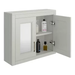 Chatsworth 690mm Grey 2-Door Mirror Cabinet 9 Chatsworth 690mm Grey 2-Door Mirror Cabinet -Vanity Unit Bathroom Suites mcabgry d2