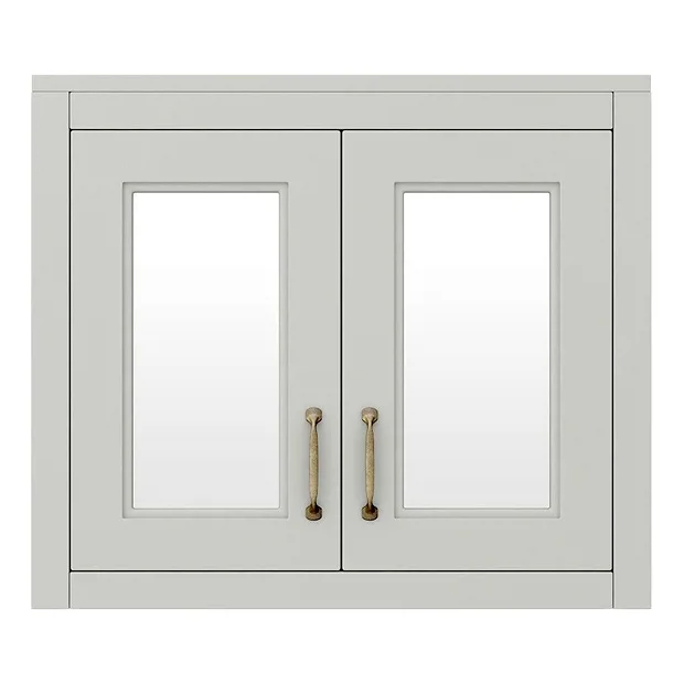 Chatsworth 690mm Grey 2-Door Mirror Cabinet 7 Chatsworth 690mm Grey 2-Door Mirror Cabinet - Image 5