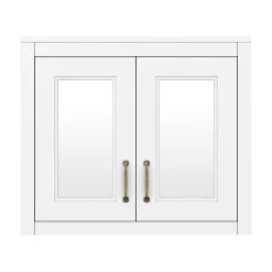 Chatsworth 690mm White 2-Door Mirror Cabinet -Vanity Unit Bathroom Suites mcabwht d4