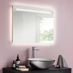 Crosswater Radiance Ambient Illuminated Mirror -Vanity Unit Bathroom Suites mea6080 d1