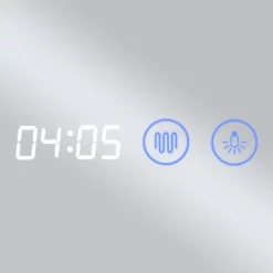 Toreno 700x500mm LED Illuminated Mirror Inc. Anti-Fog, Digital Clock & Touch Sensor -Vanity Unit Bathroom Suites mir009 detail4