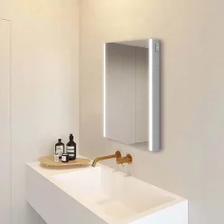 Toreno 500x700mm LED Illuminated Bluetooth Mirror Cabinet With Motion Sensor, Shaving Socket & Anti-Fog -Vanity Unit Bathroom Suites mir017 d4n