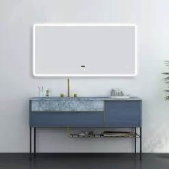 Toreno 1200 X 600mm Bluetooth LED Illuminated Mirror Inc. Anti-Fog, Shaver Socket & Touch Sensor 12 Toreno 1200 X 600mm Bluetooth LED Illuminated Mirror Inc. Anti-Fog, Shaver Socket & Touch Sensor -Vanity Unit Bathroom Suites mir024 d3