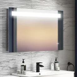 Toreno 1000 X 600mm Landscape LED Back-lit Bluetooth Mirror With Touch Sensor -Vanity Unit Bathroom Suites mir026 n l