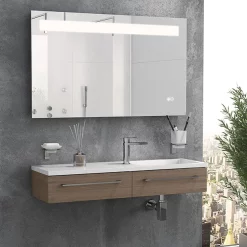 Toreno 1000 X 600mm Landscape LED Back-lit Bluetooth Mirror With Touch Sensor -Vanity Unit Bathroom Suites mir026d2