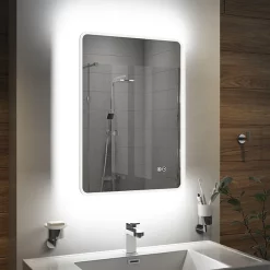 Toreno 500x700mm Ambient Colour Change LED Bluetooth Mirror Incl. Touch Sensor + Anti-Fog -Vanity Unit Bathroom Suites mir027 d2
