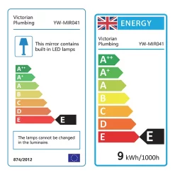 Toreno 500x700mm LED Illuminated Mirror Incl. Touch Sensor -Vanity Unit Bathroom Suites mir041 d2n