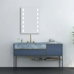 Toreno 500x700mm LED Illuminated Mirror Incl. Touch Sensor -Vanity Unit Bathroom Suites mir041 d3n