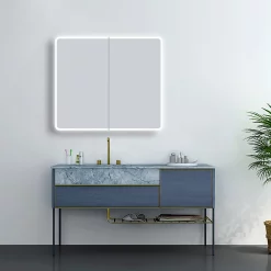 Toreno 700 X 800mm LED Illuminated 2-Door Mirror Cabinet With Motion Sensor, Shaving Socket & Anti-Fog 12 Toreno 700 X 800mm LED Illuminated 2-Door Mirror Cabinet With Motion Sensor, Shaving Socket & Anti-Fog -Vanity Unit Bathroom Suites mir402 d3
