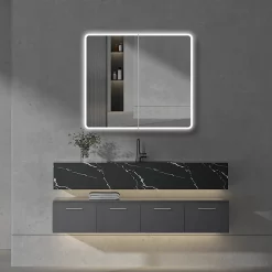 Toreno 700 X 800mm LED Illuminated 2-Door Mirror Cabinet With Motion Sensor, Shaving Socket & Anti-Fog 13 Toreno 700 X 800mm LED Illuminated 2-Door Mirror Cabinet With Motion Sensor, Shaving Socket & Anti-Fog -Vanity Unit Bathroom Suites mir402 d4