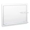 Trafalgar 800 X 600mm Rectangular Bevelled Bathroom Mirror With 2 X Glass Shelves 2 Trafalgar 800 X 600mm Rectangular Bevelled Bathroom Mirror With 2 X Glass Shelves -Vanity Unit Bathroom Suites mir806s d1