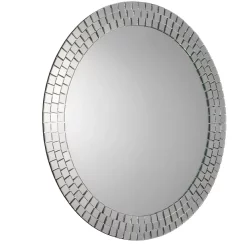 Croydex Meadley Circular Mirror With Mosaic Surround 600 X 600mm -Vanity Unit Bathroom Suites mm700700ai2