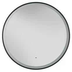 Heritage Bathroom Heritage Newick Black 800mm Illuminated Circular Mirror With Demister Pad -Vanity Unit Bathroom Suites mnebl590 d1 1