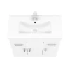 Toreno 1300mm Gloss White Vanity Unit Bathroom Suite - Depth 400/200mm -Vanity Unit Bathroom Suites mod1300 n d3