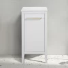 Victorian Plumbing Montrose White Laundry Unit With Brushed Brass Handle