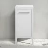 Victorian Plumbing Montrose White Laundry Unit With Chrome Handle -Vanity Unit Bathroom Suites mtlamwcp d3