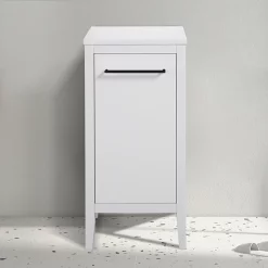Victorian Plumbing Montrose White Laundry Unit With Matt Black Handle