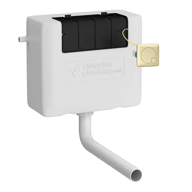 Victorian Plumbing Montrose White Combination Vanity And WC Unit With Brushed Brass Handles And Flush 5 Victorian Plumbing Montrose White Combination Vanity And WC Unit With Brushed Brass Handles And Flush - Image 3