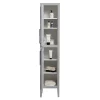 Victorian Plumbing Montrose Dove Grey Tall Storage Unit With Chrome Handles -Vanity Unit Bathroom Suites mtumgcp d2