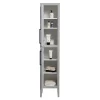 Victorian Plumbing Montrose Dove Grey Tall Storage Unit With Matt Black Handles -Vanity Unit Bathroom Suites mtumgmb d2