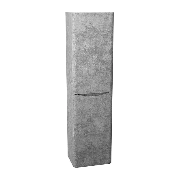 Monza Bathroom Monza Concrete Effect Tall Wall Hung Storage Unit - 1500mm High 3 Monza Bathroom Monza Concrete Effect Tall Wall Hung Storage Unit - 1500mm High
