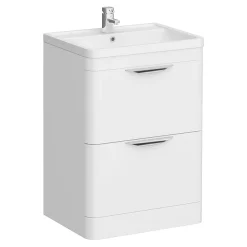 Monza­­ Bathroom Monza Gloss White Floor Standing Vanity Bathroom Furniture Package -Vanity Unit Bathroom Suites mzwhtfsfp d1