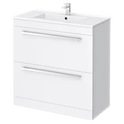 Nova Bathroom Nova High Gloss White Vanity Bathroom Suite - W1300 X D400/200mm -Vanity Unit Bathroom Suites novahighglosswhitevanitybathroomsuitew1300d1