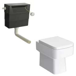 Nova Bathroom Nova 800mm Wall Hung Vanity Basin With WC Unit, Cistern + Pan -Vanity Unit Bathroom Suites novawhbaswc n d1