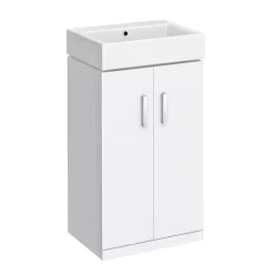 Nova Bathroom Nova Small Floor Standing 0TH Vanity + Square Toilet -Vanity Unit Bathroom Suites nvclkfs0th d1