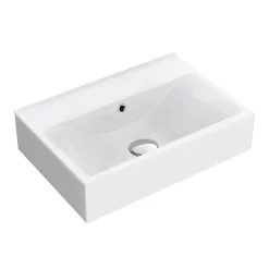 Nova Bathroom Nova Small Wall Hung 0TH Vanity + Square Toilet -Vanity Unit Bathroom Suites nvclkwh0th d3